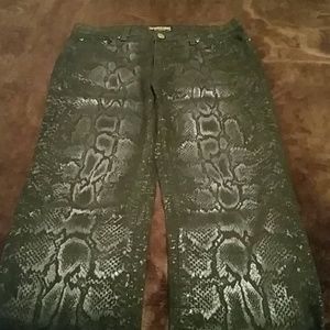 Roberto Cavalli animal print Black jeans